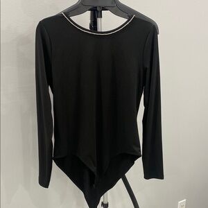 Black  Bodysuit Top with embellishment and open back